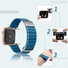Prime 7 45MM Ile Uyumlu Krd, 78 Pu Deri Kordon Strap Kayış Cns, Mavi