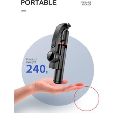 Prime Gimbal Stabilizer Selfie Stick – 2’si 1 Arada Kablosuz Bluetooth Uzaktan Kumandalı, 700MM Ayarlanabilir Yükseklik, Ios & Uyumlu, Titreşim Önleyici Telefon Tripodu | L19