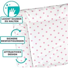 Prime Elyaf Dolgulu Pvc Alt Değiştirme Minderi, Sıvı Geçirmez, Leke Tutmaz, Puantiyeli, Pembe, 75X85CM
