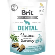 Prime Brit Care Functional Snack, Dişler ve Diş Etlerini Korumak Için, Tahılsız, Geyik Etli ve Biberiyeli, Fonksiyonel Yetişkin Köpek Ödülü, 150 G