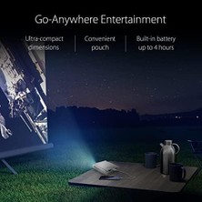 Prime Asus 200LÜMEN Zenebam E1R 854X480 Taşınabilir Bataryalı LED Projeksiyon