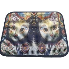Prime Miapet Elekli Desenli Kedi Tuvalet Önü Paspası 60 x 45 cm Beyaz Kedi
