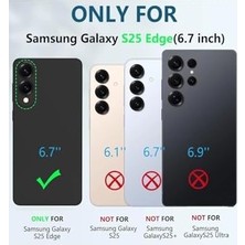 Prime - ile Uyumlu Galaxy S25 Edge Kılıf Kamera Çıkıntılı Korumalı Renksiz Yumuşak Şeffaf Silikon Kapak