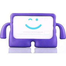 Prime iPad 2 3 4 ile Uyumlu Kılıf Çocuklara Özel Silikon A1395 A1396 A1397 A1416 A1430 A1403 A1458 A1459 A1460 Mor