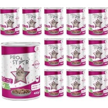 Prime Prostar Yetişkin Kedi Biftekli ve Jöleli Konserve Mama 400 gr x 12 Adet