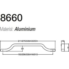 Prime 320 mm Siyah Renkli Modern Kulp