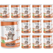 Prime Prostar Yetişkin Kedi Somonlu ve Jöleli Konserve Mama 400 gr x 12 Adet