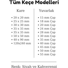 Prime Kahverengi 1 Adet Büyük Boy Yapışkanlı, Masa, Koltuk Altı Parke Koruma Keçesi, 12 x 24 cm