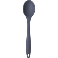 Prime Silikon Servis ve Yemek Hazırlama Kaşığı, Yumuşak Uç, Komple Silikon, 27 Cm, Kaşık, Yanmaz Yapışmaz, Tencere Çizmez, 1 Adet
