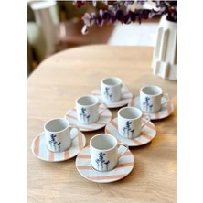 Prime Girye Desen2 6 Kişilik 12 Parça Kahve Fincanı 90CC 04PPO000642
