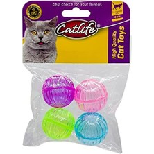 Prime 202469-CATLIFE Zilli Kedi Oyuncağı 4'lü Paket