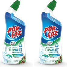 Prime Por Çöz Tuvalet Temizleyici Jel Ekstra Güçlü Çam Kokulu 750 ml 2li Paket