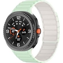 Prime - ile Uyumlu Galaxy 8 40/44 mm Magnetik Silikon Kordon Baklalı Desenli Mıknatıslı Kayış