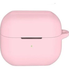 Prime Galaxy Buds3 - Galaxy Buds3 Pro Ile Uyumlu Kılıf Kancalı Yıkanabilen Silikon Kılıf (Pembe)