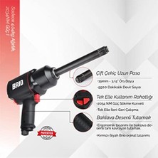 Prime Havalı Somun Sökme 1'' Uzun Paso 2034 Nm Çift Çekiç 4,42 kg