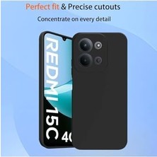Prime - ile Uyumlu 15C Kılıf Kamera Korumalı Yumuşak Renkli Mat Silikon + 9h Ekran Koruyucu Cam 2in1 Set