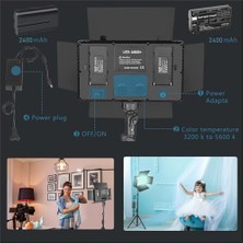 Prime 800 LED Çift Modlu Bataryalı ve Fişli Fotoğraf Stüdyosu Işığı - Aydınlatma, Görsel Fotoğraflama, Kamera, Youtuber, Twitch Yayıncı Işığı (Led U800 Beyaz Işık)