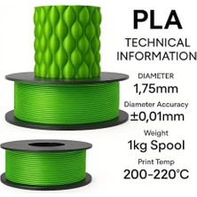 Prime Filetto Pla+ Filament 1.75MM 1 kg - Açık Yeşil