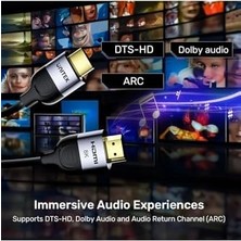 Prime Unitek HDMI 2.1 Kablo 8k 60Hz Yüksek Hızlı 1 Metre Gri