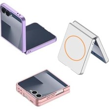 Prime - Galaxy Z Flip 7 Kılıf ile Maksimum Koruma | Kablosuz Şarj Destekli Magsafe Uyumlu Ince Tasarım | Aynalı Kapak Görünümlü Şık Rose Kaplama | Dayanıklı Klipsli Kapak Modeli - Rose