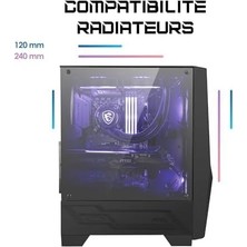 Prime Msı Mag Forge 100M, Temperli Cam, 2x Rgb Fan, 1x 120MM Fan Atx Gaming Bilgisayar Kasası