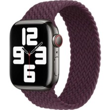 Prime - ile Uyumlu 42MM 44MM 45MM 49MM 1/2/3/4/5/6/se/se2/7/8/9/ultra 1/2 Medium Örgü Solo Loop 147MM - Mor