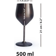 Prime Vine-Gall Kadeh 500 ml Düz Oksit TURNA0495-3