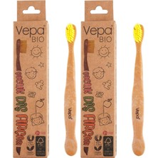 Prime Vepa Bio Ahşap Çocuk Diş Fırçası Kutu 2li Paket