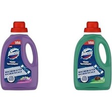 Prime Domestos Yüzey Temizleyici Çiçekleri Maksimum Hijyen Tüm Yüzeyler Için Yüzey Temizleyici 1500 ml ve Domestos Yüzey Temizleyici Yoğun Kıvam Çam 1500 ml