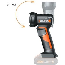 Prime WX025.9 20VOLT 160/350 Lümen Profesyonel Çok Fonksiyonlu LED Fener (Akü Dahil Değildir)