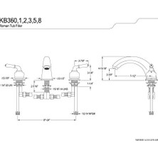 Prime KB362 Magellan Roman 12-Inç Projection Spout Tub Dolgu, Parlatılmış Pirinç By