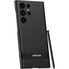 Prime Galaxy S24 Ultra Kılıf Kamera Korumalı Dikey Standlı Ays Kapak