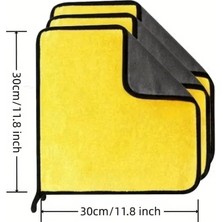 Prime Teknoloji Mikrofiber Temizlik Bezi, 30X30 Cm, Sarı, Çok Amaçlı Araç ve Ev Temizliği Için