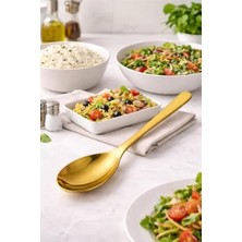 Prime Altın Renk Paslanmaz Çelik Kaşık, Modern ve Lüks Tasarım, Ergonomik Tutuş, Dayanıklı Çelik Yapı, Şık Sunumlar, Sofra Servisi, Restoran ve Günlük Kullanım Için Premium Kalite