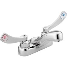Prime 8215F05 Ticari M-Dura 10 cm Merkez Lavabo Bataryası 10 cm Bilek Bıçak Kolları, 0,5 Gpm, Krom