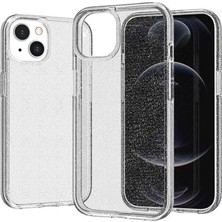 Prime 14 ile Uyumlu Parlayan Simli Şeffaf Z-Redos Kapak Pc Materyal Yükseltilmiş Kamera Çerçevesi Sararma Yapmayan Iphone 14 Için Kılıf