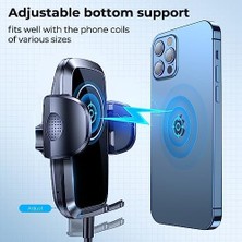 Prime HP-A04 15W Kablosuz Şarj Araba Telefon Tutucu Ayarlanabilir Cam ve Torpido Için Yüksek Kalite Premium