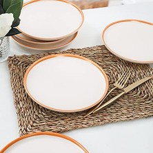 Prime Mat Krem Pasta Tabağı 22 cm 6 Adet