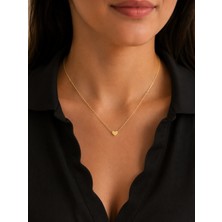 Adata Jewelry Mini Kalp Kolye Altın Kaplama