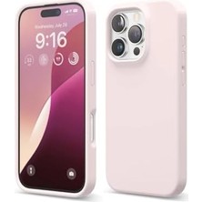 Prime & Aksesuar 16 Pro Max ile Uyumlu Içi Kadife Dışı Mat Yapıya Sahip Koruma Sağlayan Lansman Silikon Kılıf (Pudra Pembe)