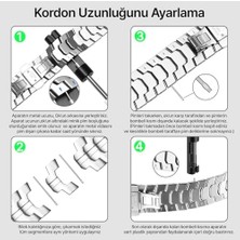 Prime ile Uyumlu Titanyum Serisi Manyetik Tokalı Hafif ve Rahat Çelik Kordon Kayış (42-44-45-46-49 Mm) Boyutlarına Uyumlu (Titanyum, Symetric)
