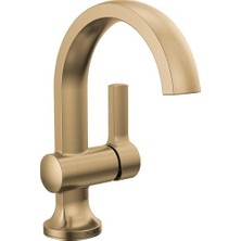 Prime Musluk Albion Tek Delikli Banyo Bataryası, Altın Tek Kolu Banyo Bataryası, Banyo Lavabo Bataryası, Metal Push Pop-Up Drenaj Grubu, 1.2 Gpm Akış Hızı, Şampanya Bronz 15855LF-CZ