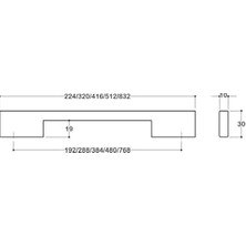 Prime 7327 Modern Kulp Siyah Renk 192 mm
