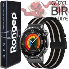 Prime ile Uyumlu Metal Bağlantılı Parachute Loop 22MM Kordon Gt5/gt5 Pro/gt4/gt3/gt3 Pro/gt2/gt2 Pro 46MM Için Terleme Karşıtı Bileğe Göre Ayarlanabilen Elastik Kayış
