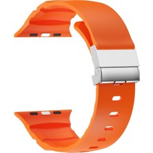 Prime - 10 46 mm ile Uyumlu Silikon Kordon Ayarlanabilir Klipsli Metal Tokalı Kayış