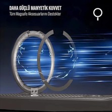 Prime Karbon Fiber Materyal Stand Özellikli Lens Çerçeveli ve Sararmayan Güçlü Darbe Emici Premium Kılıf (Gümüş Rengi, Galaxy S25 Ultra)