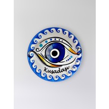 Mundy Kuşadası Temalı Polyester Kabartmalı Nazar Magnet  Çap: 7 cm – Dekoratif Hediyelik Buzdolabı Süsü  (KOD:1217)