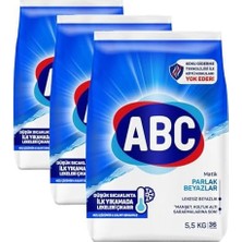 Prime Abc Deterjan Matik Parlak Beyazlar Toz Çamaşır Deterjanı 5,5 kg (3 Paketi)