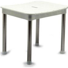 M-KV33-01 Okaliptus Tabure, Maks. 100 kg Kapasite, 37 x 34 x 30 Cm, Beyaz