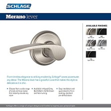 Prime F10 Mer 619 Merano Kapı Kolu, Salon ve Dolap Geçiş Kilidi, Nikel